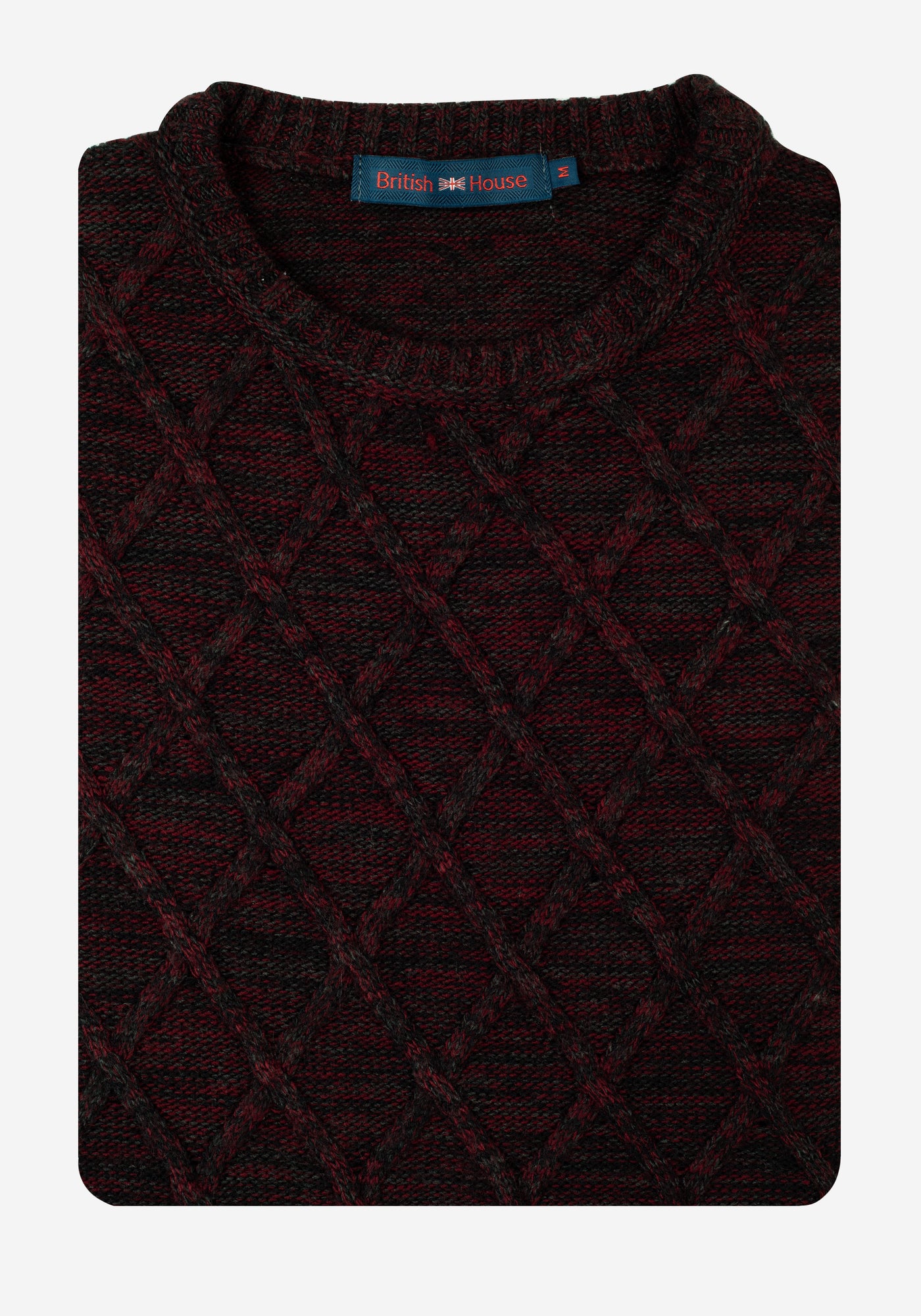 Rust Red Rhombus Pullover