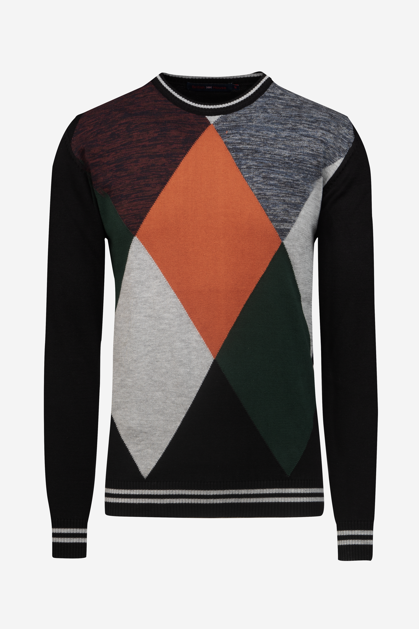 Inferno Grey Rhombus Pullover