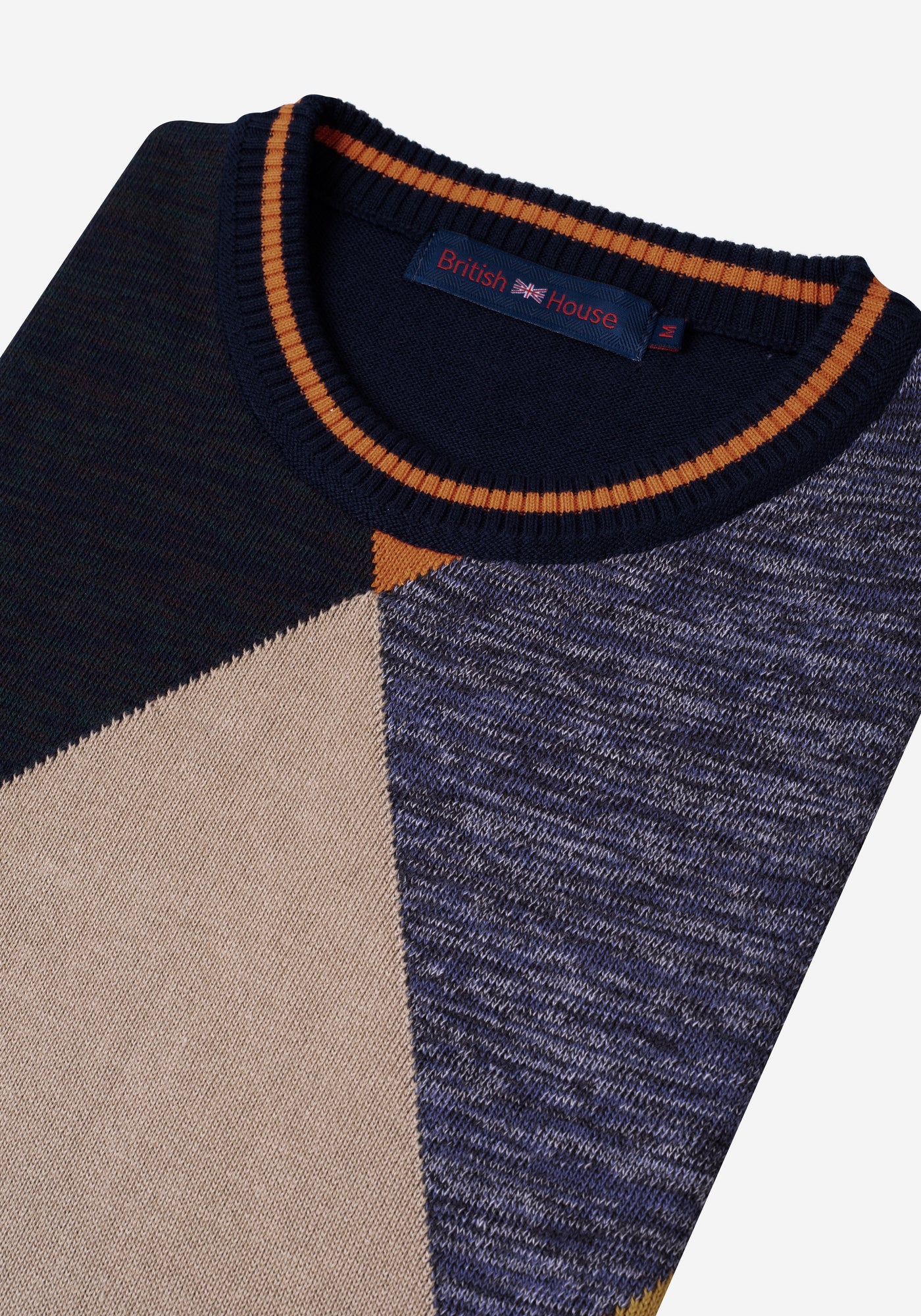 Vivid Navy Rhombus Pullover