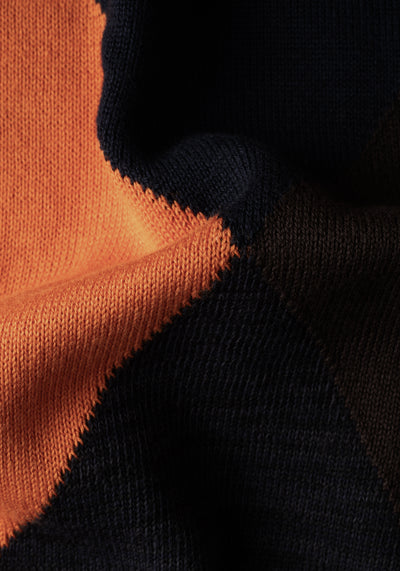 Tan Orange Rhombus Pullover