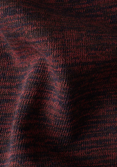 Faded Red Turtle Neck Melange Pullover