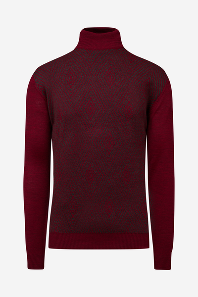 Ruby Red Italian Merino Wool Pullover