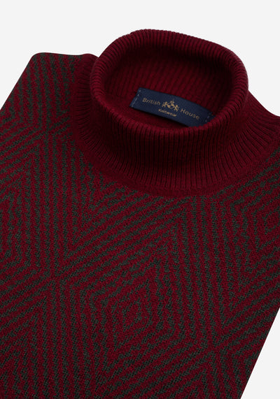 Ruby Red Italian Merino Wool Pullover