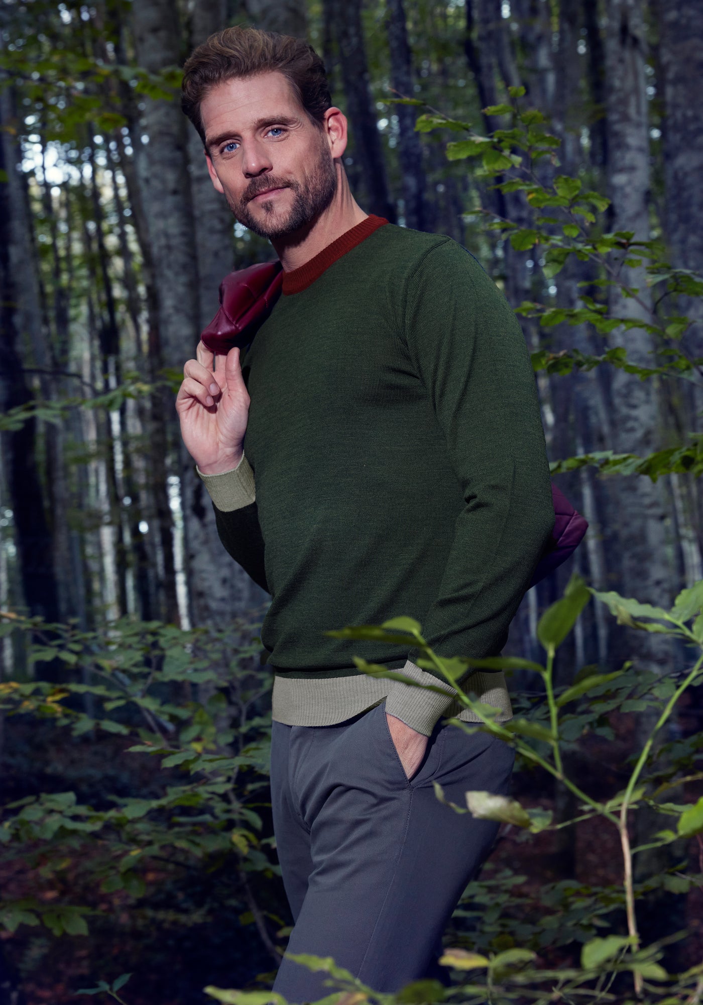 Viridian Green Italian Merino Wool Pullover