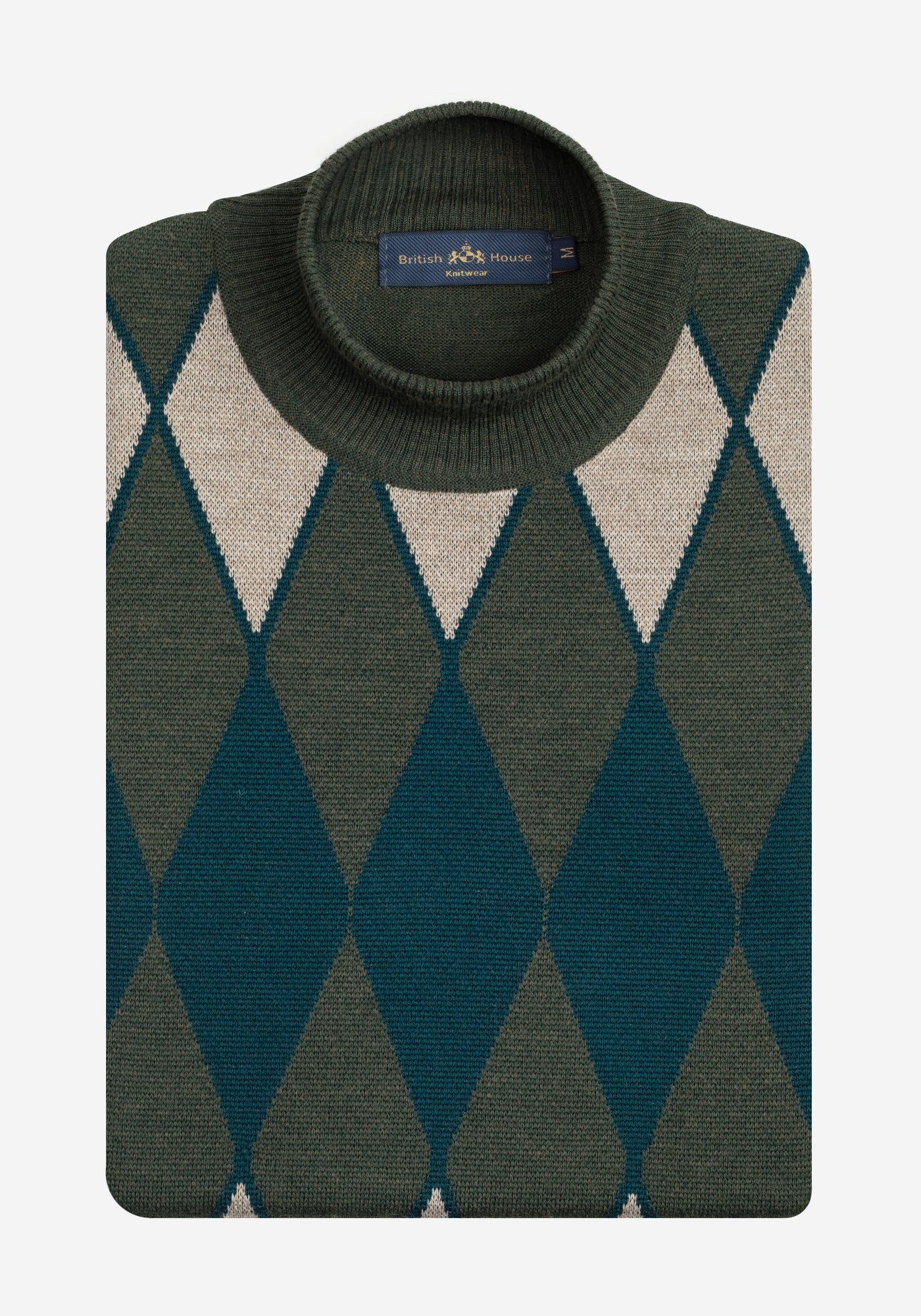 Verdant Olive Italian Merino Wool Pullover