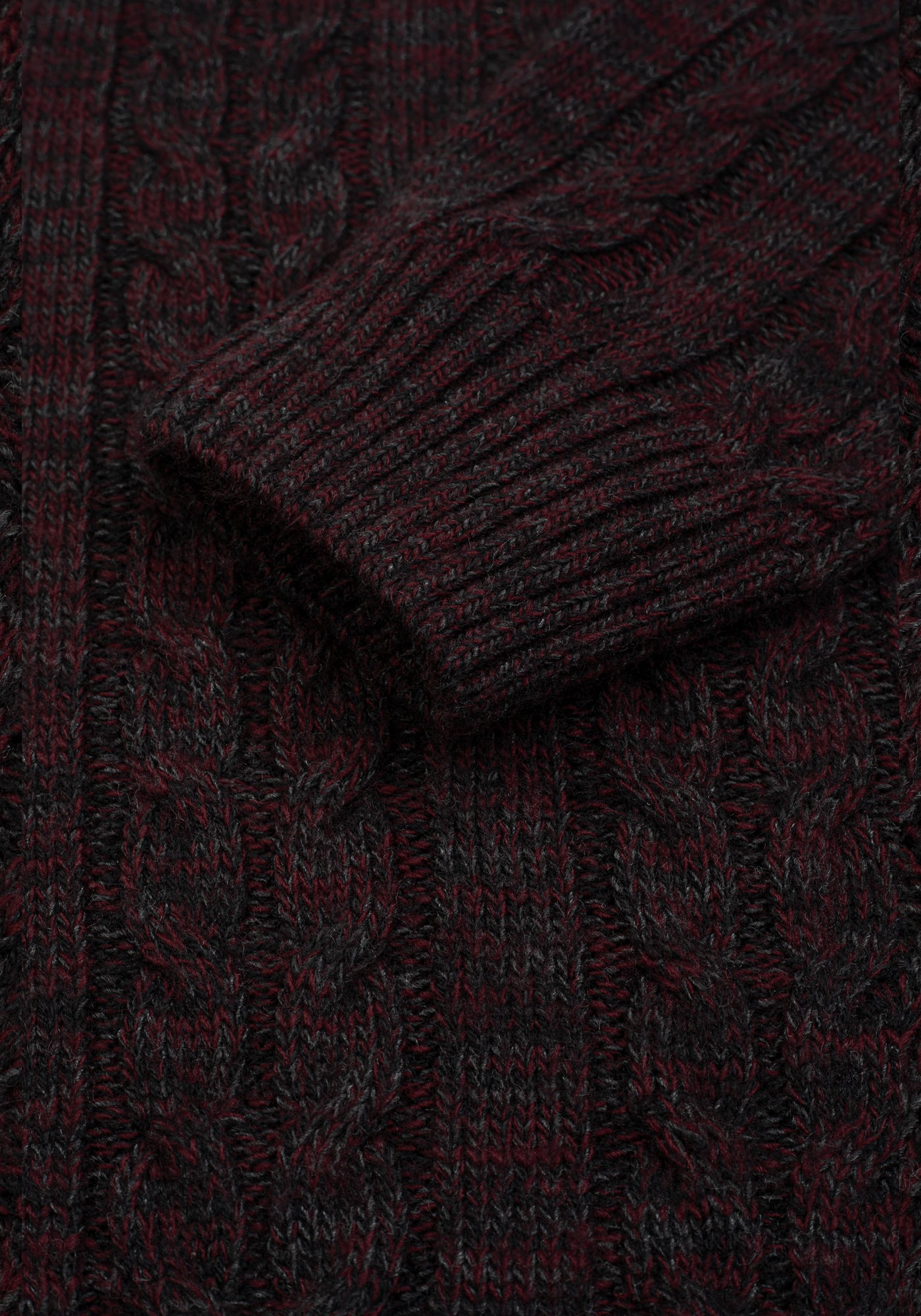 Brick Red Braided Zipped Pullover