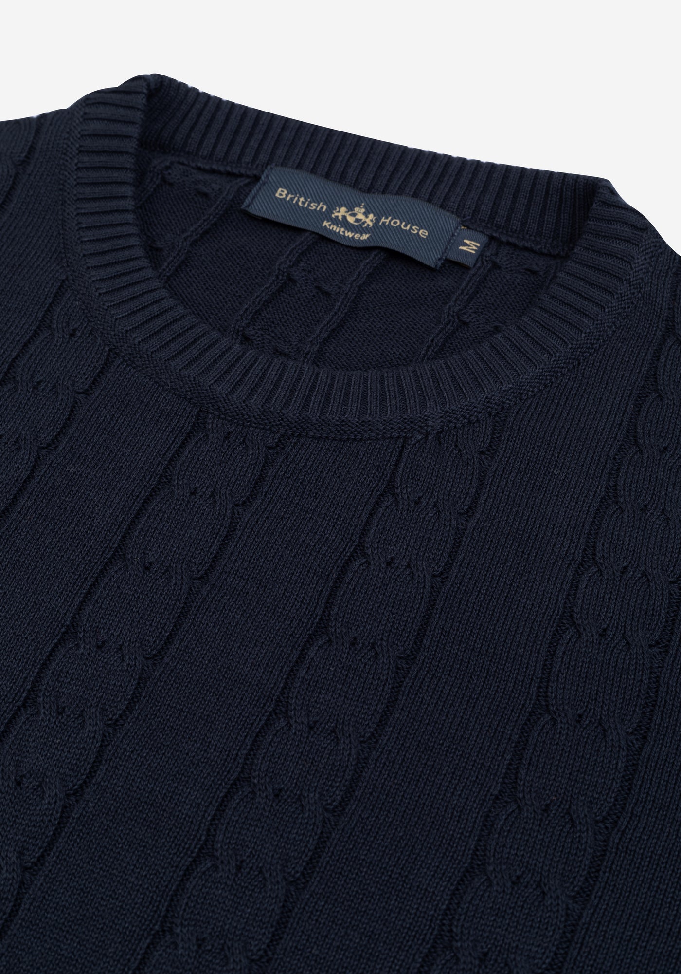 Classic Navy Braided Pullover