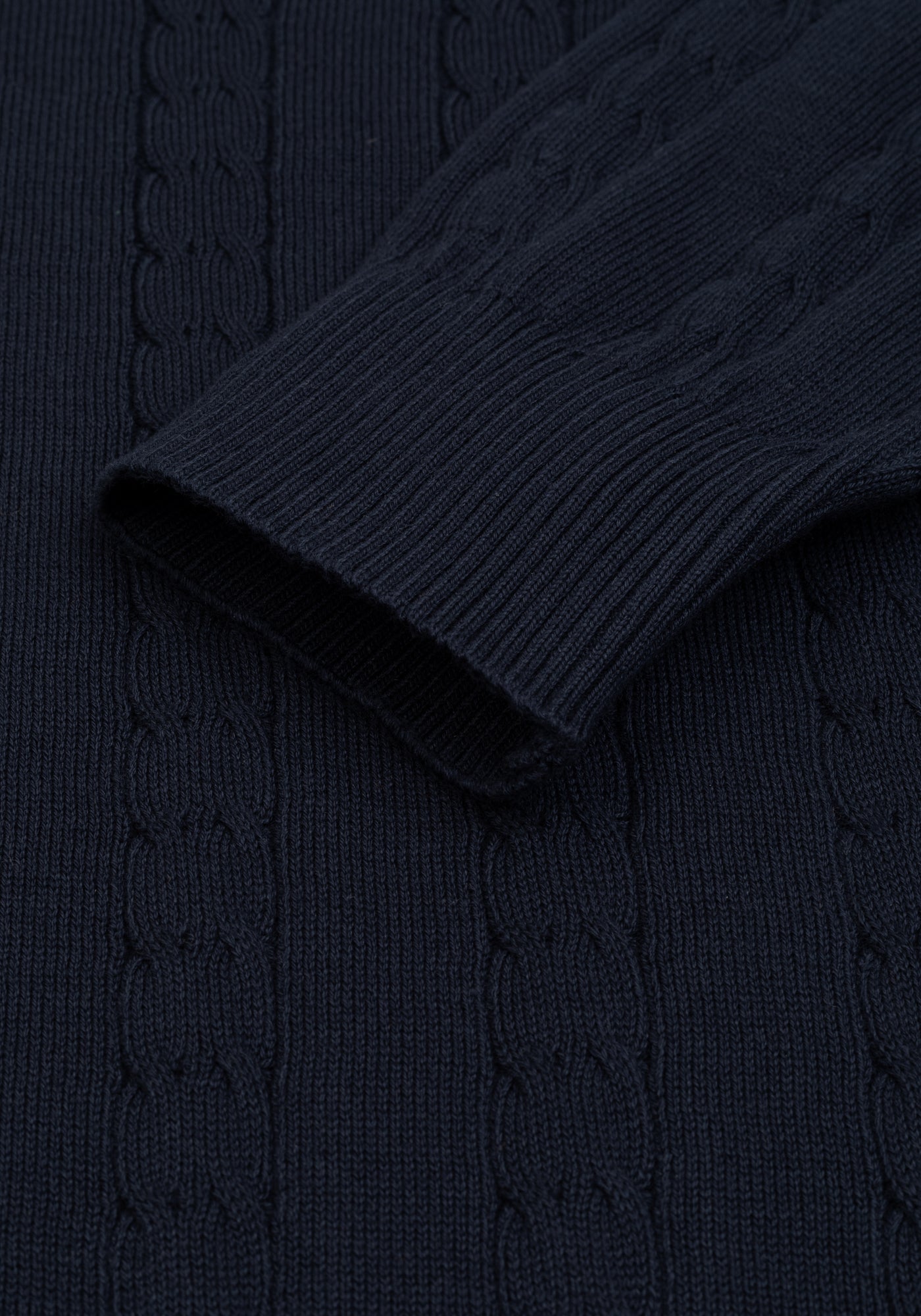 Classic Navy Braided Pullover