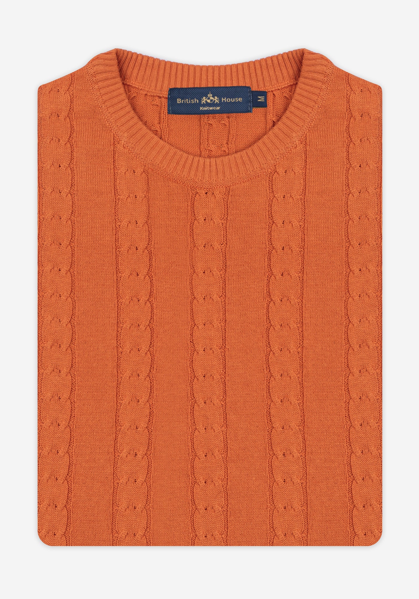 Bonfire Orange Braided Pullover