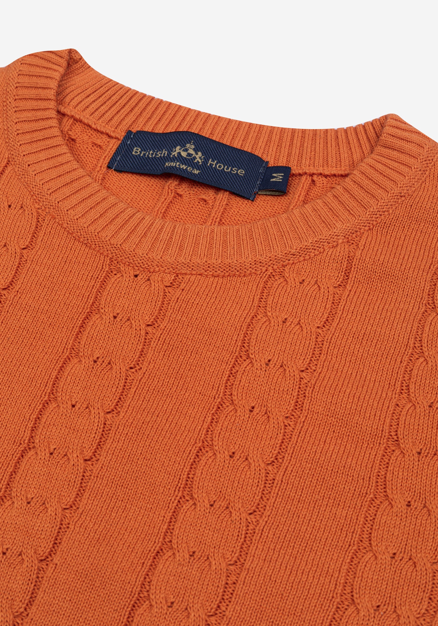 Bonfire Orange Braided Pullover