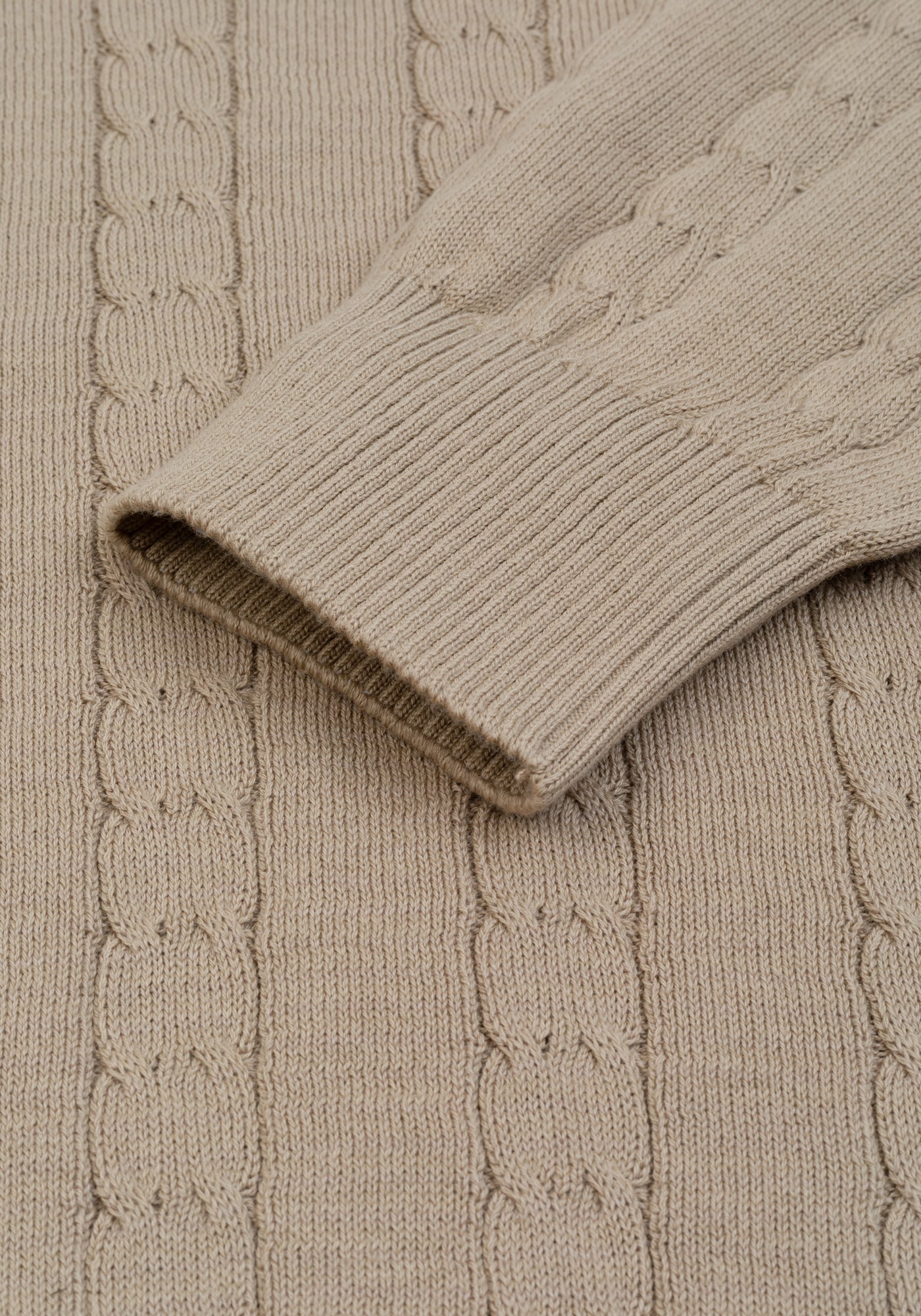 Vintage Beige Braided Pullover