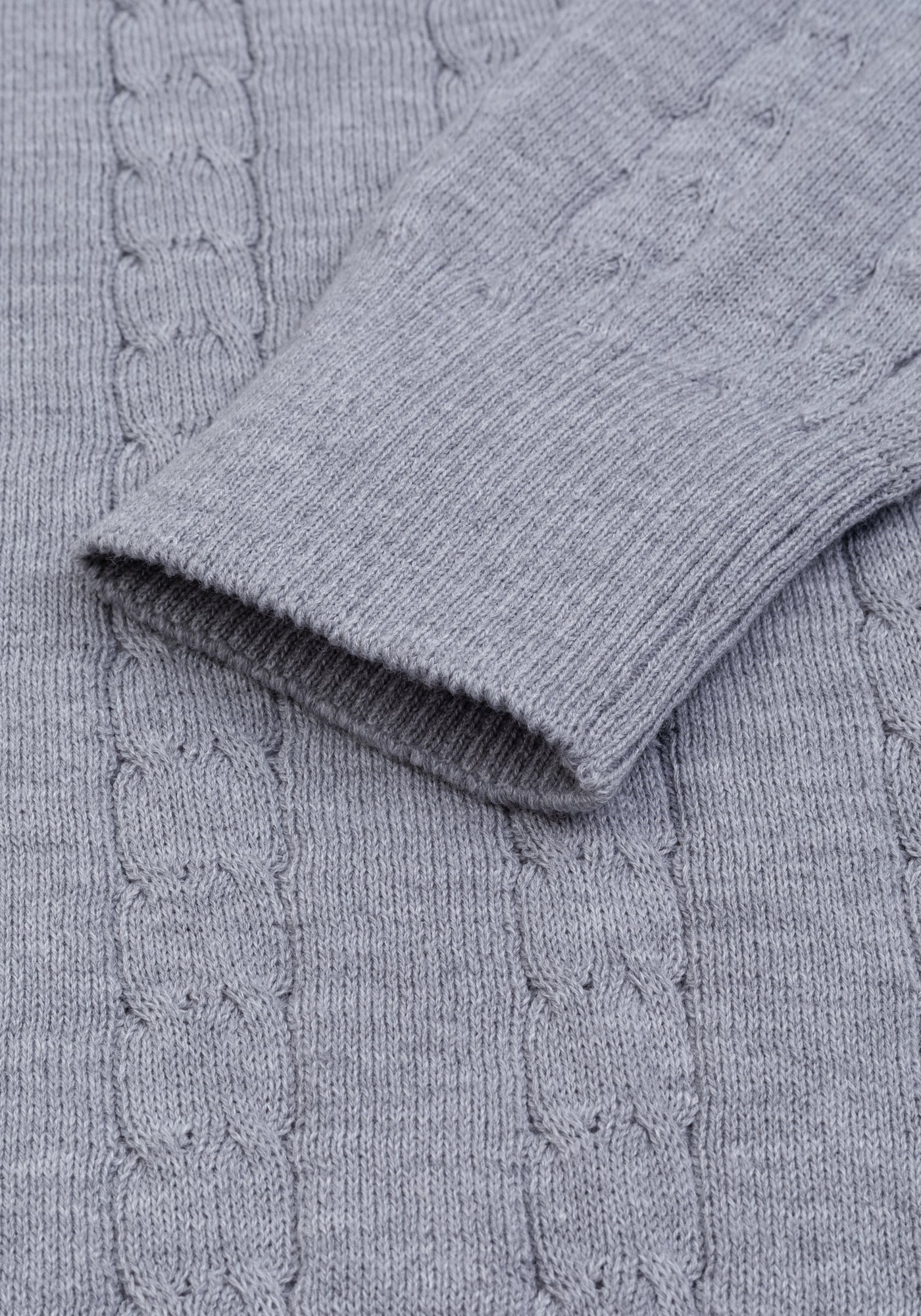 Glacier Grey Braided Pullover