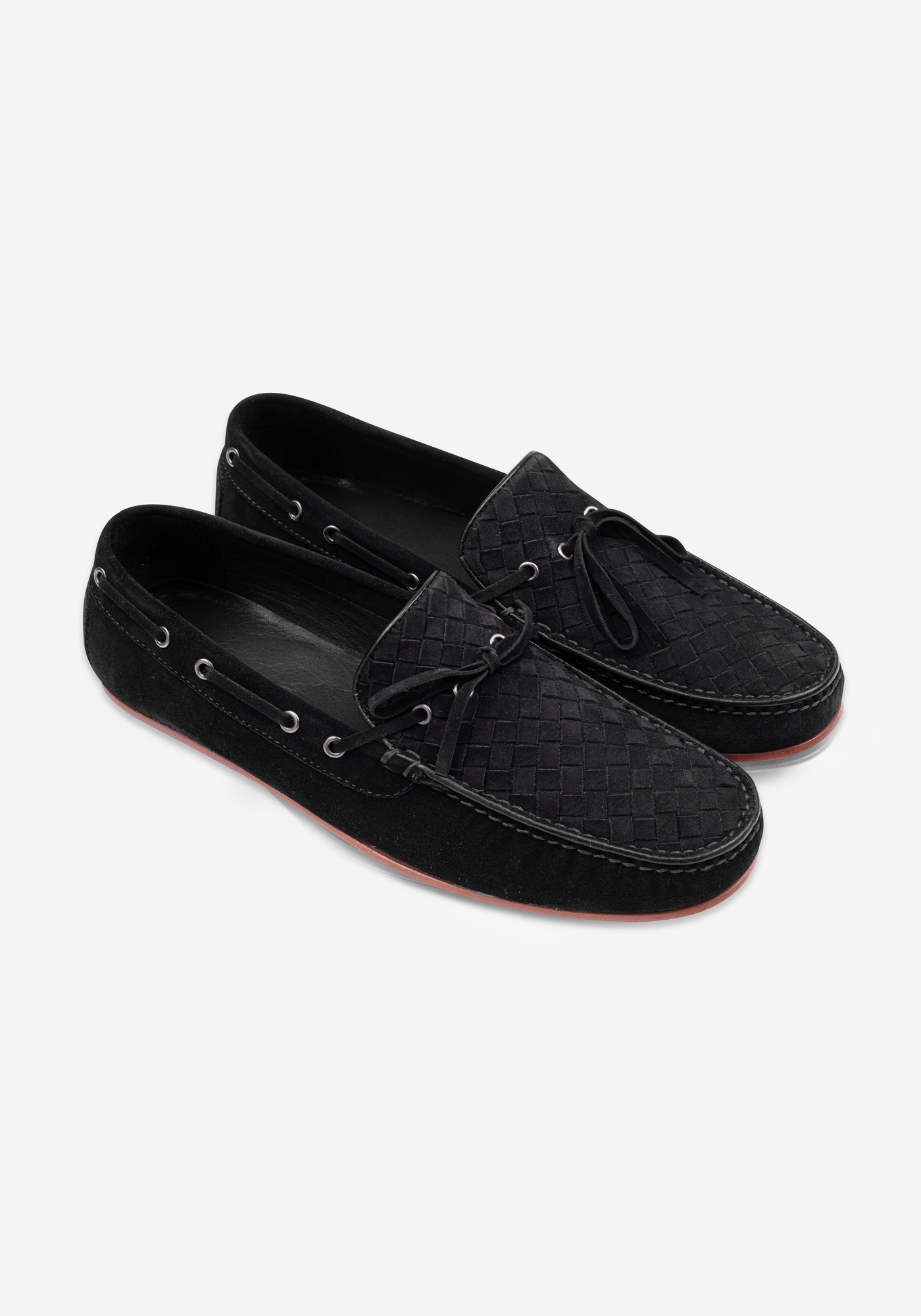 Jet Black Quilted Suede Slip On