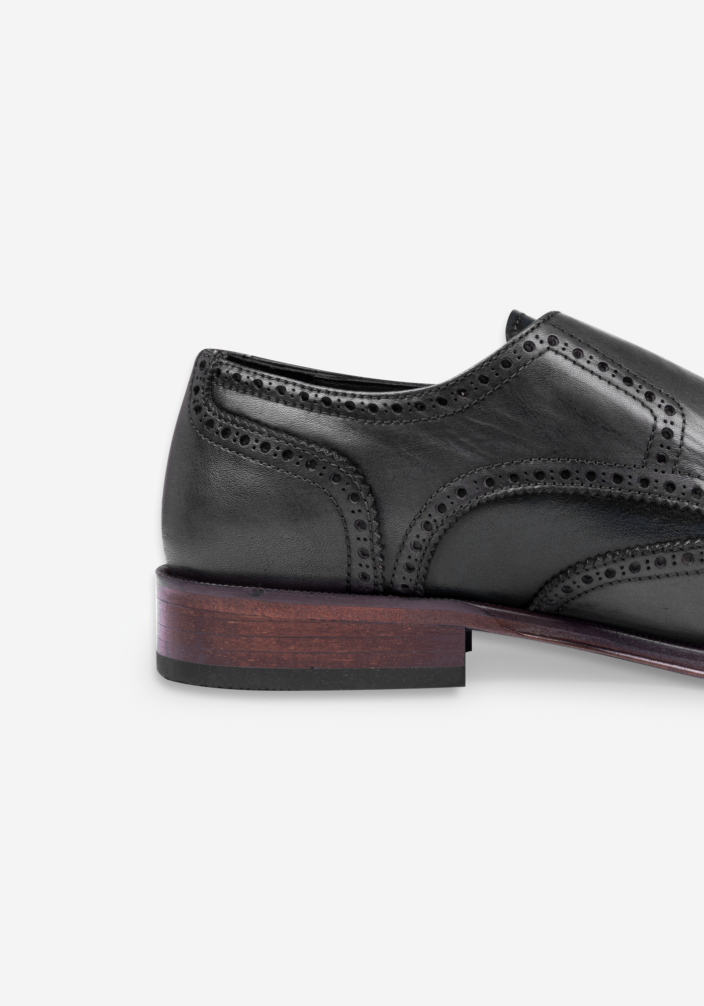 Lunar Black Calf-Skin Brogue Leather Lace-up