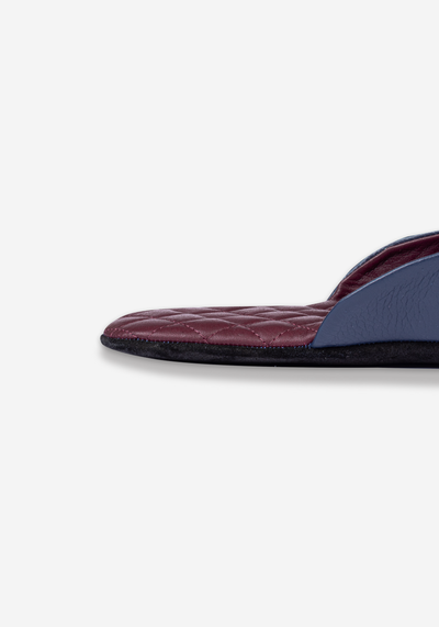 Mist Blue Calf-Skin Leather English Slipper