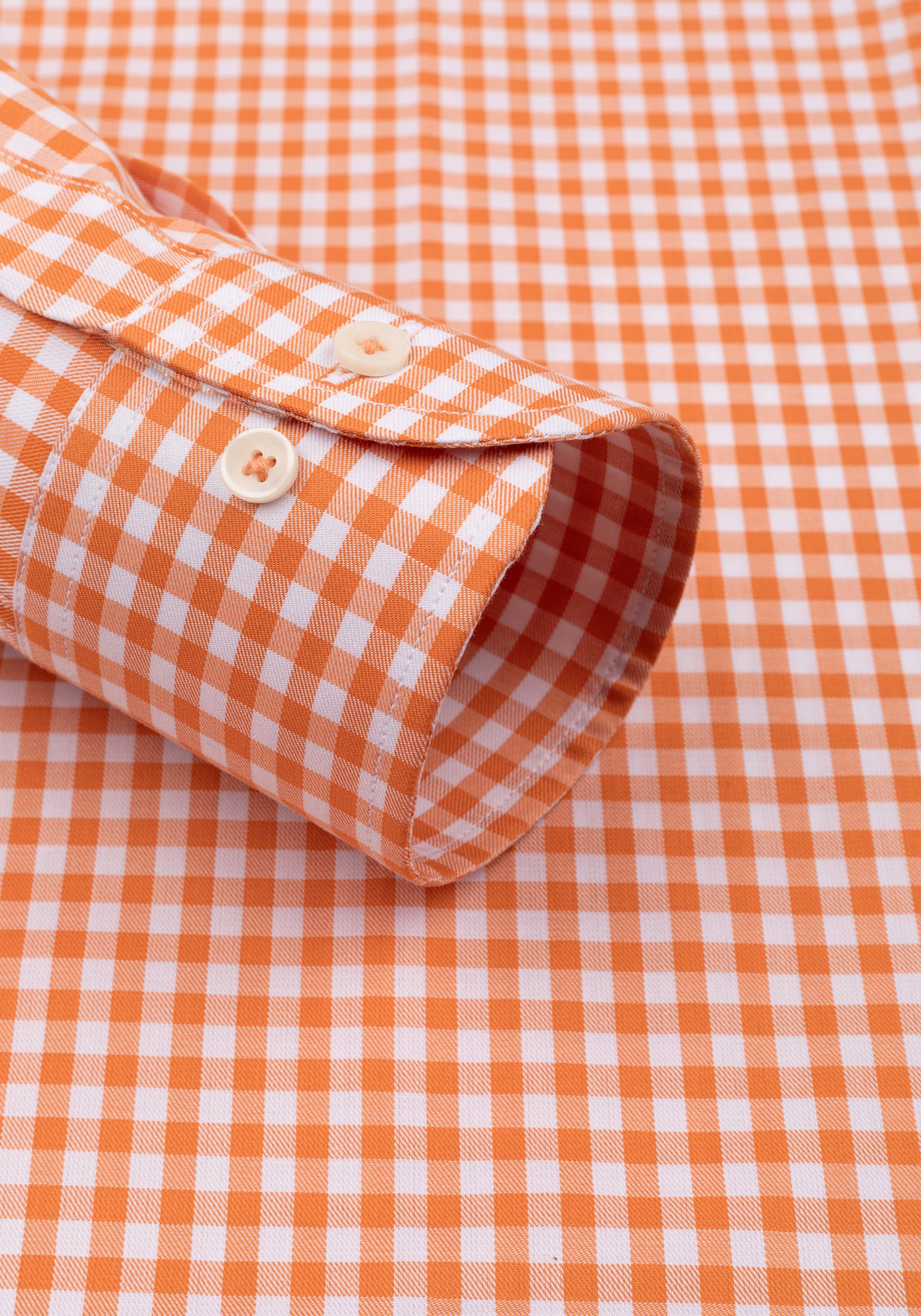 Harvest Orange Checked Twill Shirt