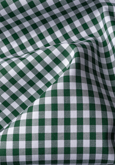 Emerald Green Checked Twill Shirt