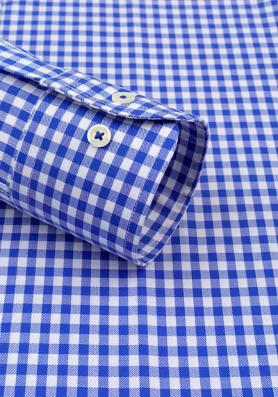 Classic Blue Checked Twill Shirt