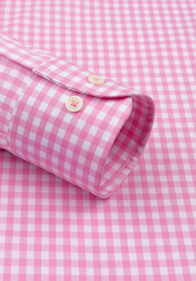 Petal Pink Checked Twill Shirt