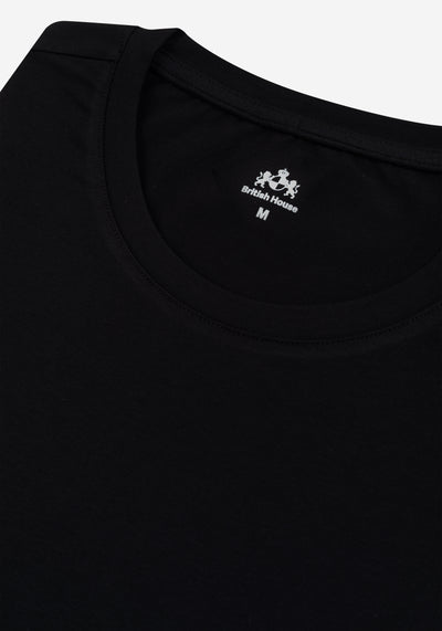 Dusk Black Cotton T-Shirt