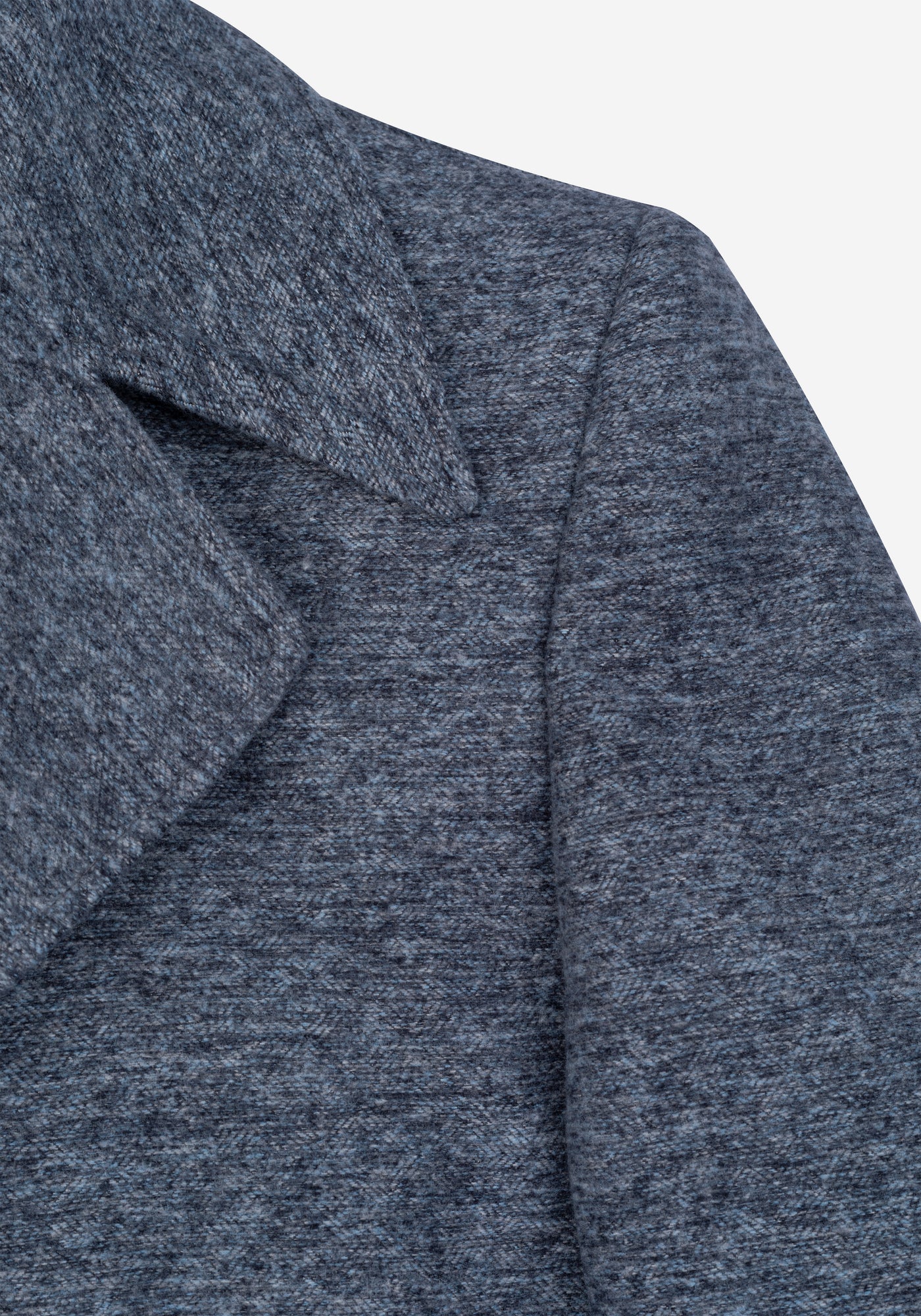 Heather Grey Double-Breasted Poly Coat