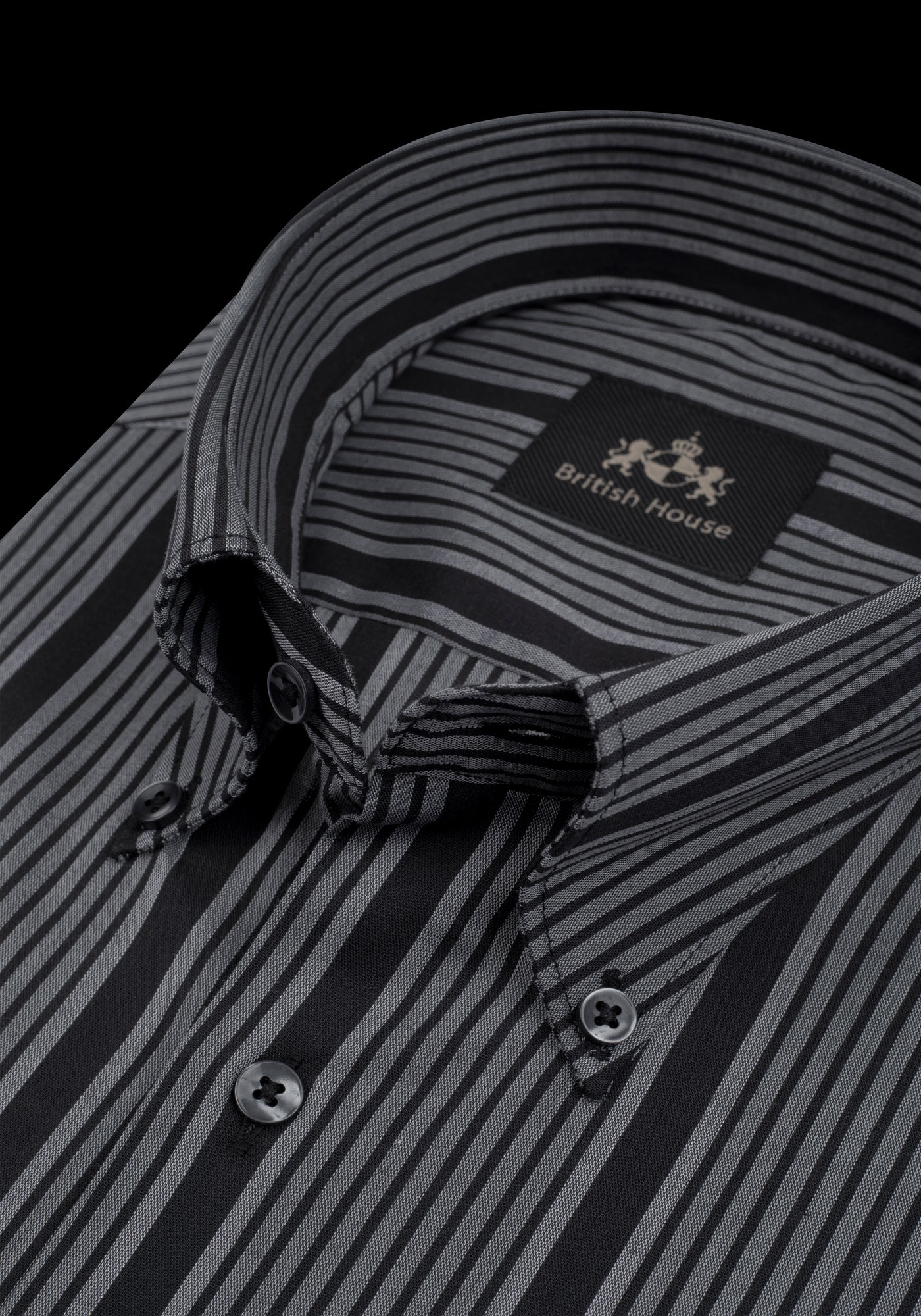 Slate Black Stripe Oxford Shirt