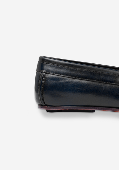 Slate Black Quilted Calf-Skin Leather Slip On