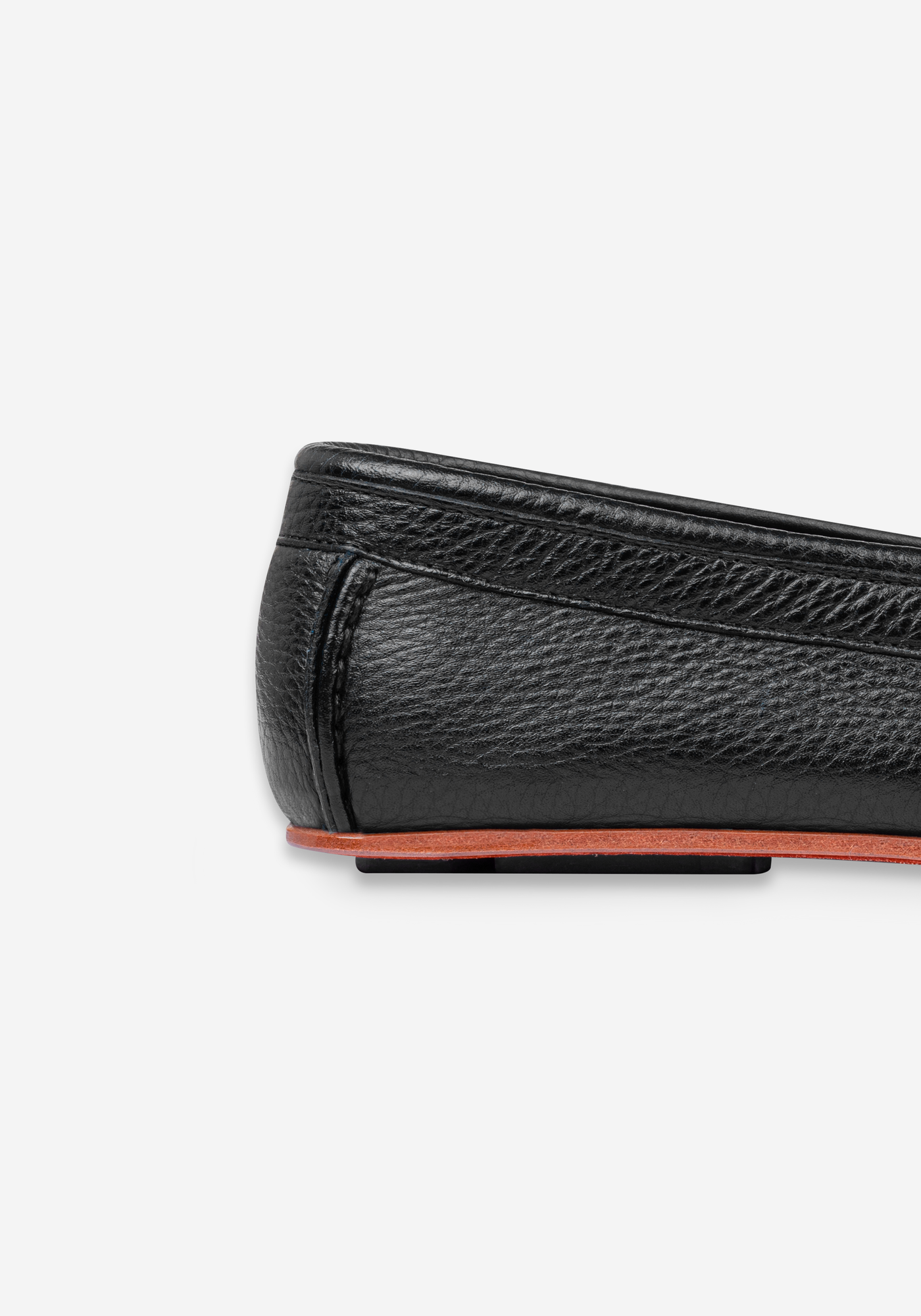 Pitch Black Calf-Skin Leather Slip On