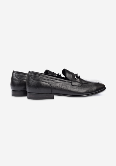 Coal Black Calf-Skin Leather Shoes