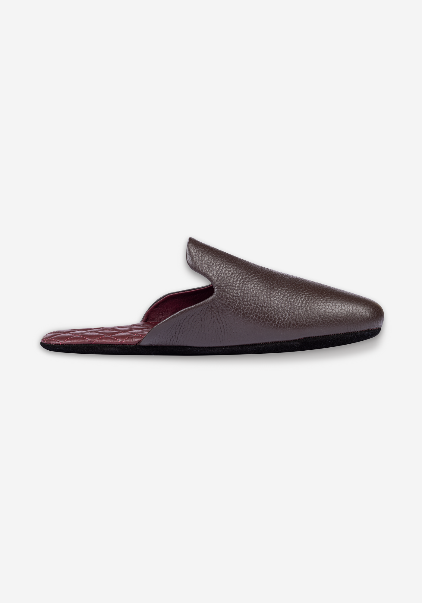 Amber Brown Calf-Skin Leather English Slipper