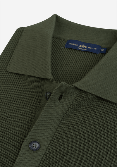 Deep Olive Heavy Knitted Cardigan