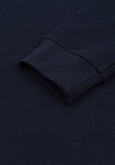 Obsidian Navy Waffle Sweatshirt