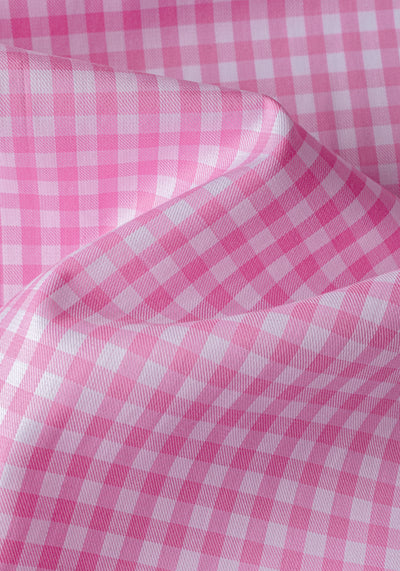 Petal Pink Checked Twill Shirt