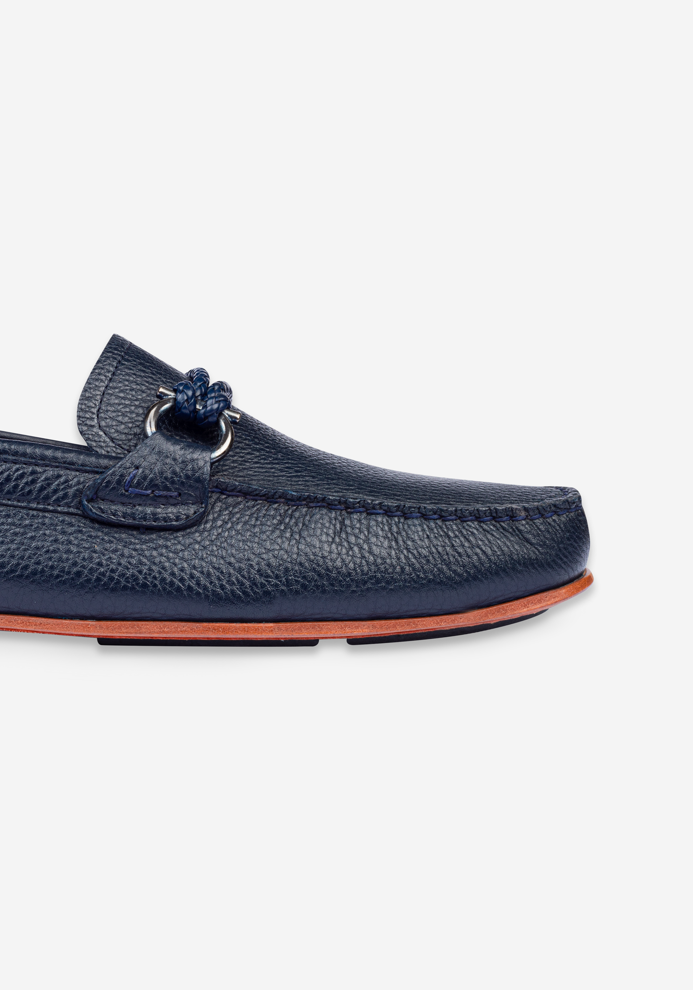 Dawn Blue Calf-Skin Leather Slip On