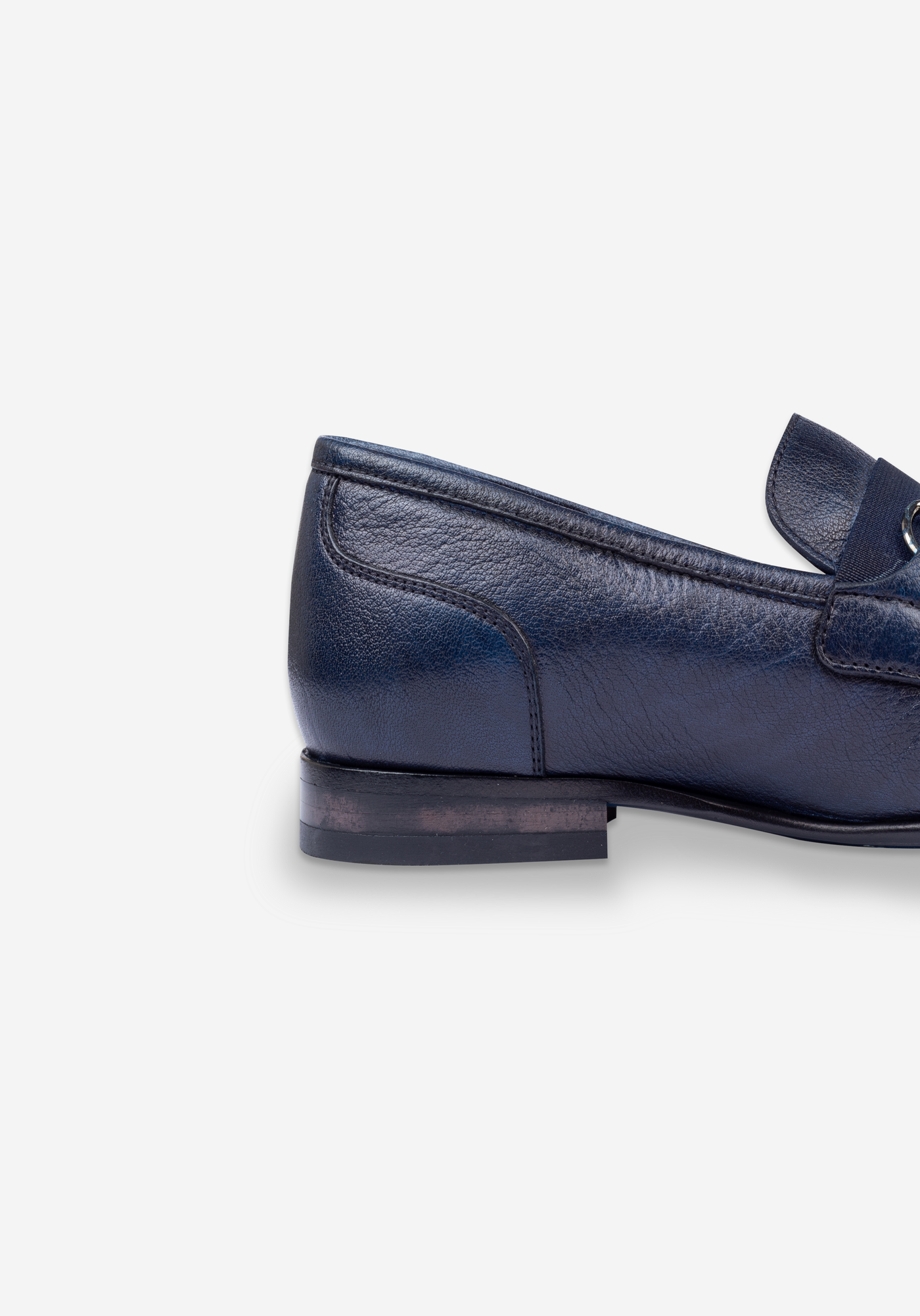 Ether Blue Calf-Skin Leather Shoes