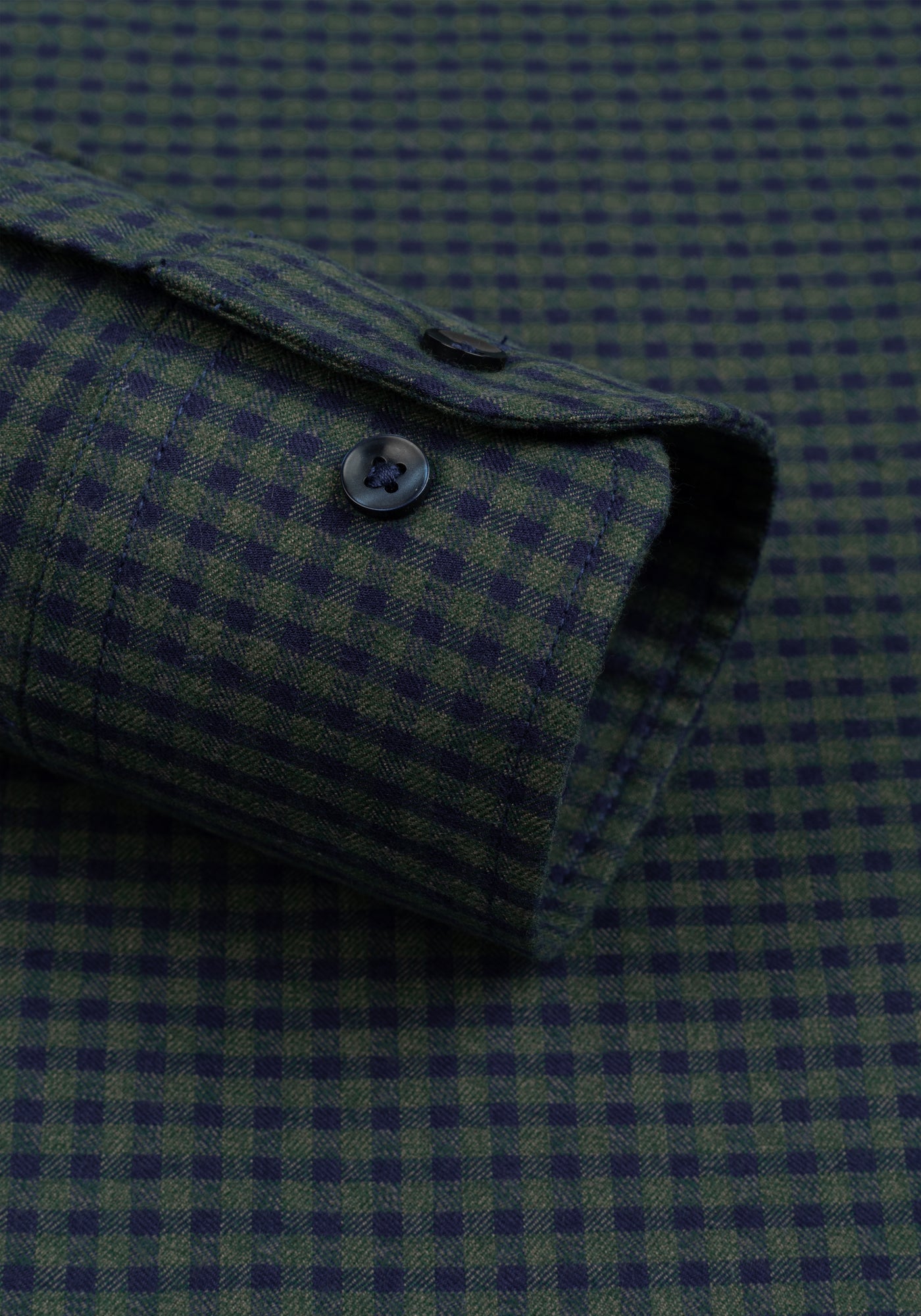 Shadow Green Checked Flannel Shirt