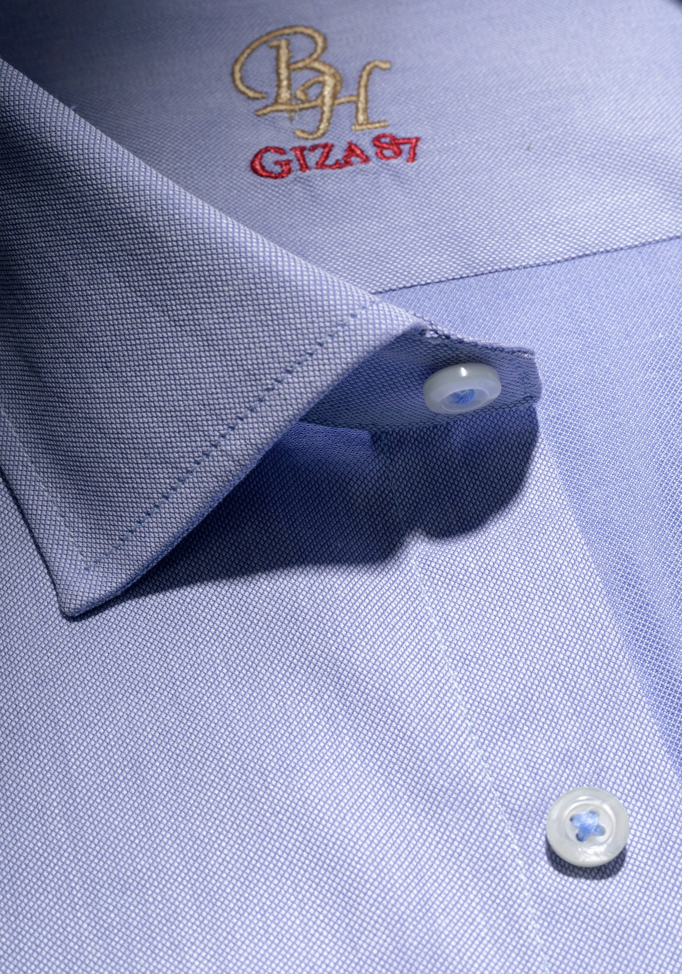 Giza 87 Cotton Clear Blue Fine Oxford Shirt