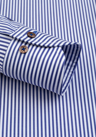 Crisp Blue Stripe Twill Shirt