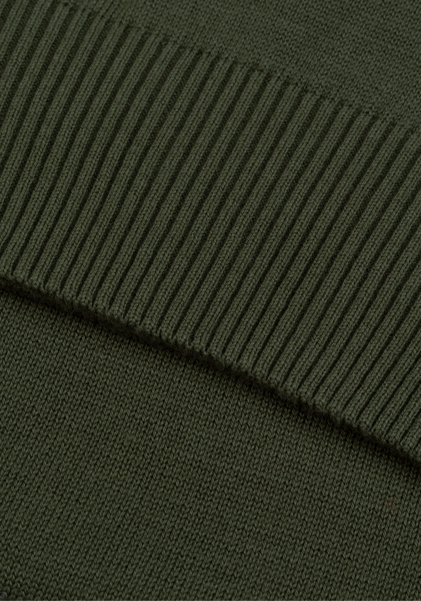 Dim Olive Zip Cotton Pullover