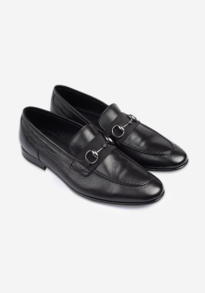 Coal Black Calf-Skin Leather Shoes