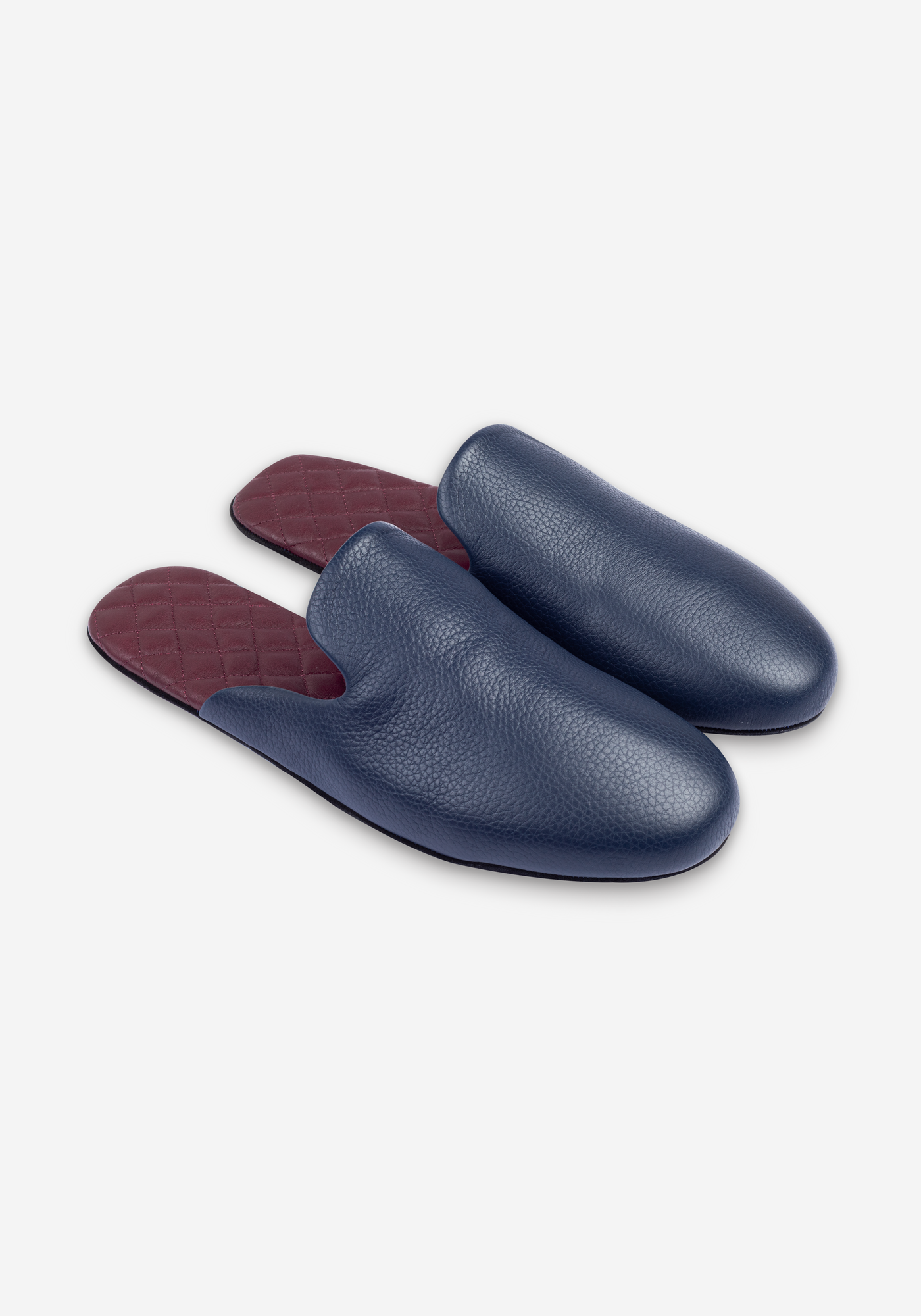 Mist Blue Calf-Skin Leather English Slipper