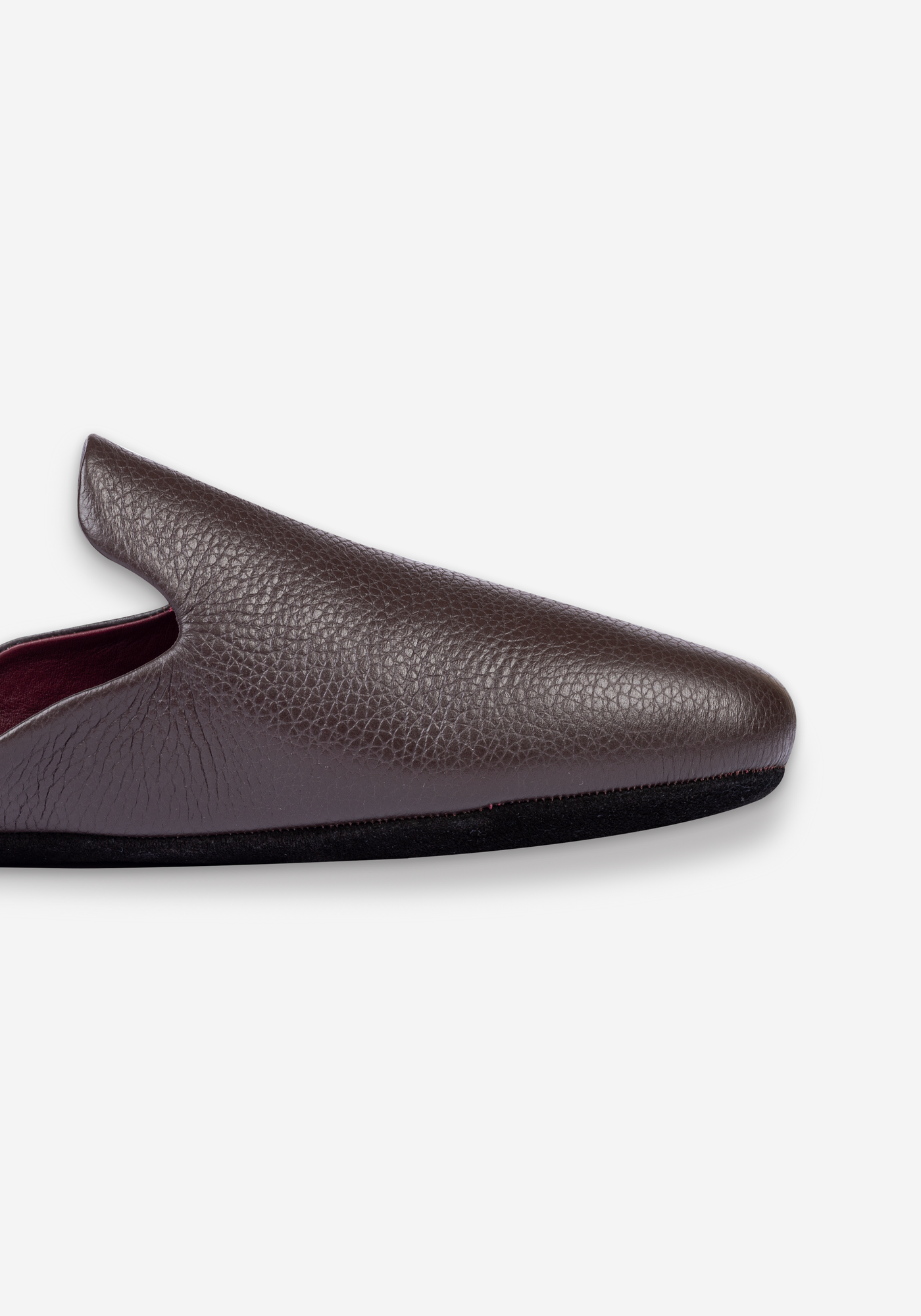 Amber Brown Calf-Skin Leather English Slipper