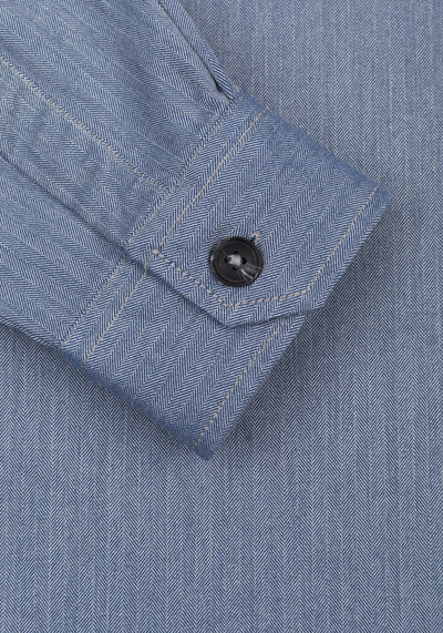 Steel Blue Cotton Overshirt