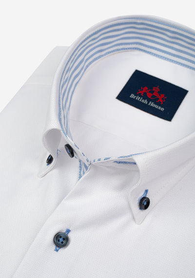 White Clear Blue Soft Oxford Shirt