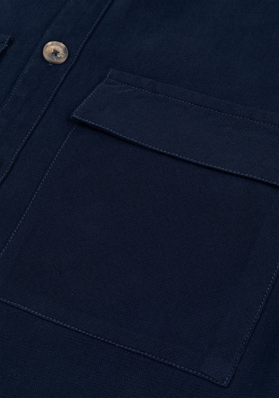 Midnight Blue Cotton Overshirt