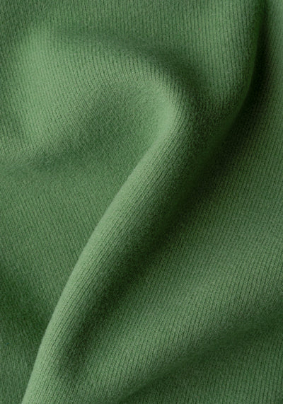 Moss Green Cotton Polo Shirt - Long Sleeve