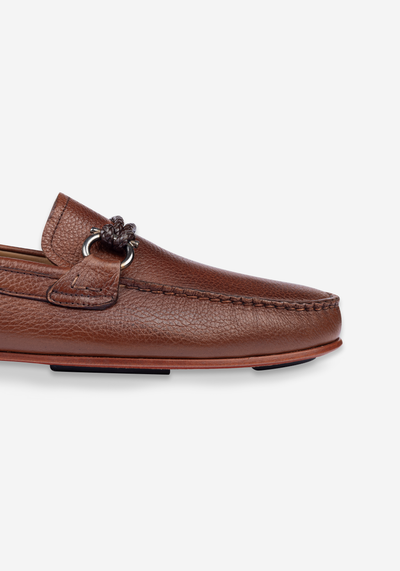 Dusk Brown Calf-Skin Leather Slip On