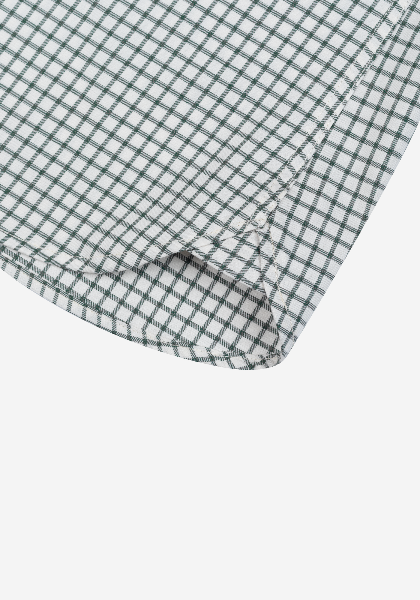 Ivy Green White Checked Twill Shirt