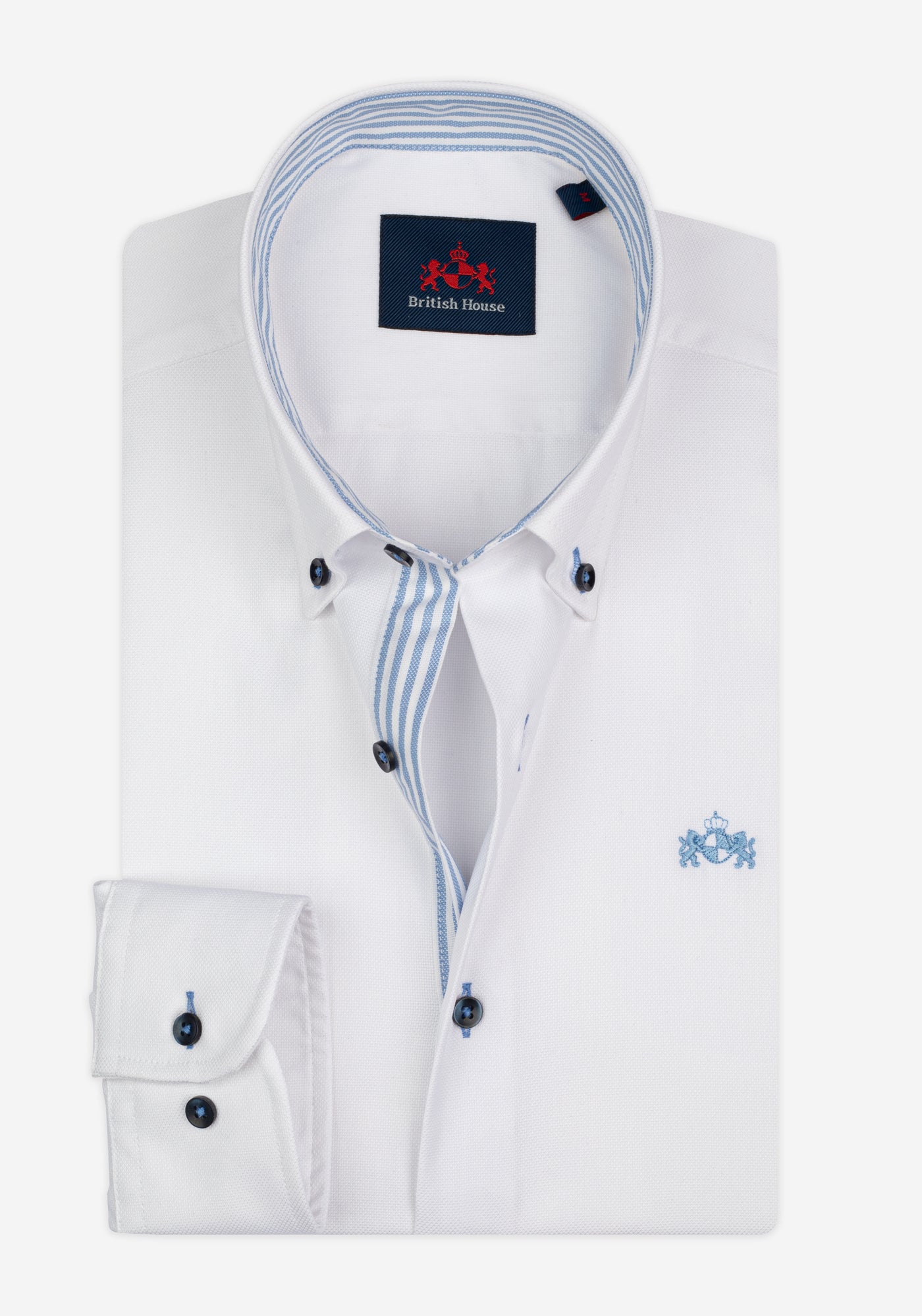 White Clear Blue Soft Oxford Shirt