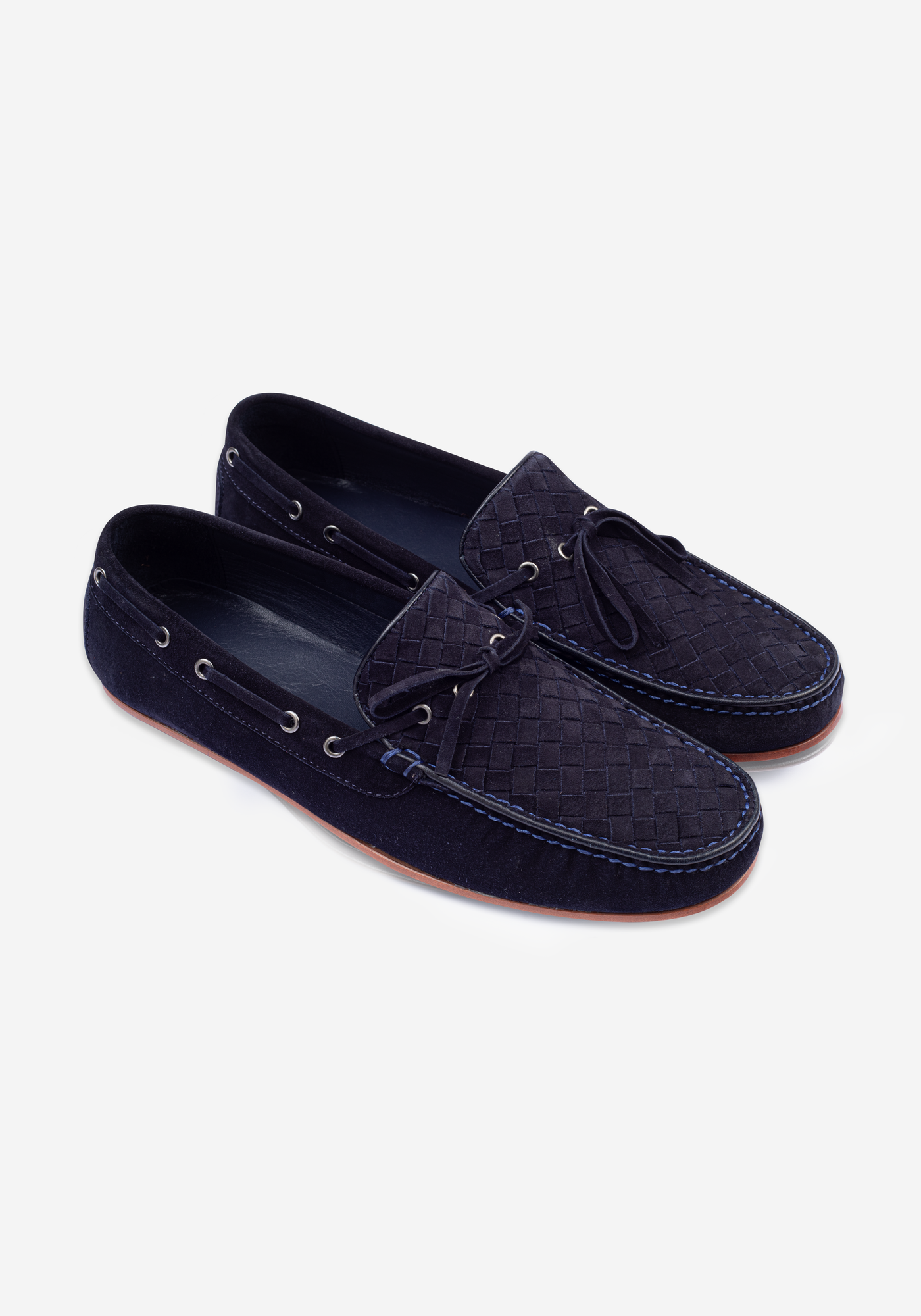 Twilight Blue Quilted Suede Slip On